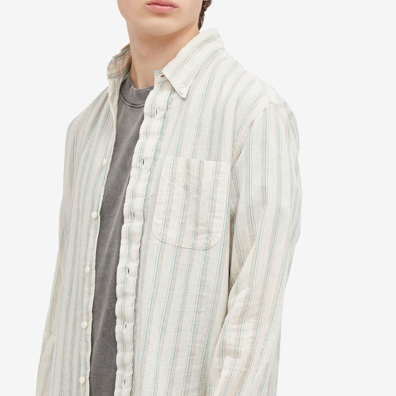 Gitman Vintage Button Down Cabana Stripe Shirt - 5