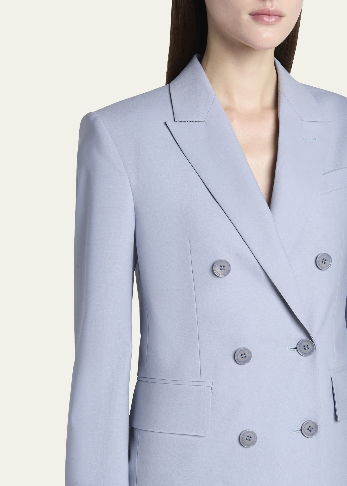 Double-Breasted Wool Blazer - 5