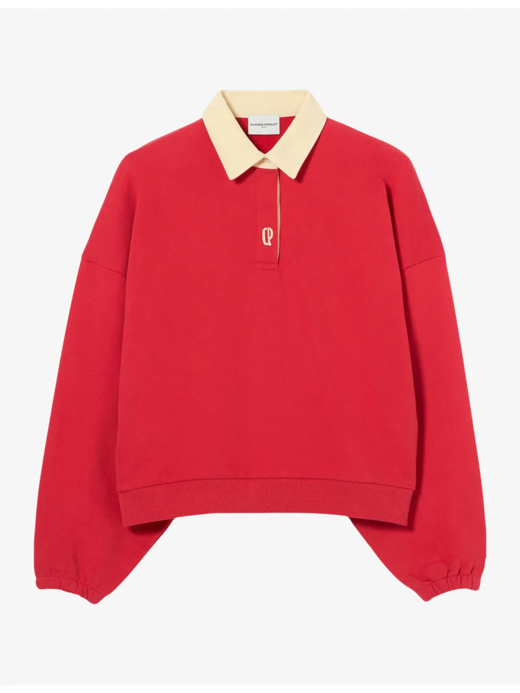 Oversized Brand-Embroidered Cotton Sweatshirt - 1