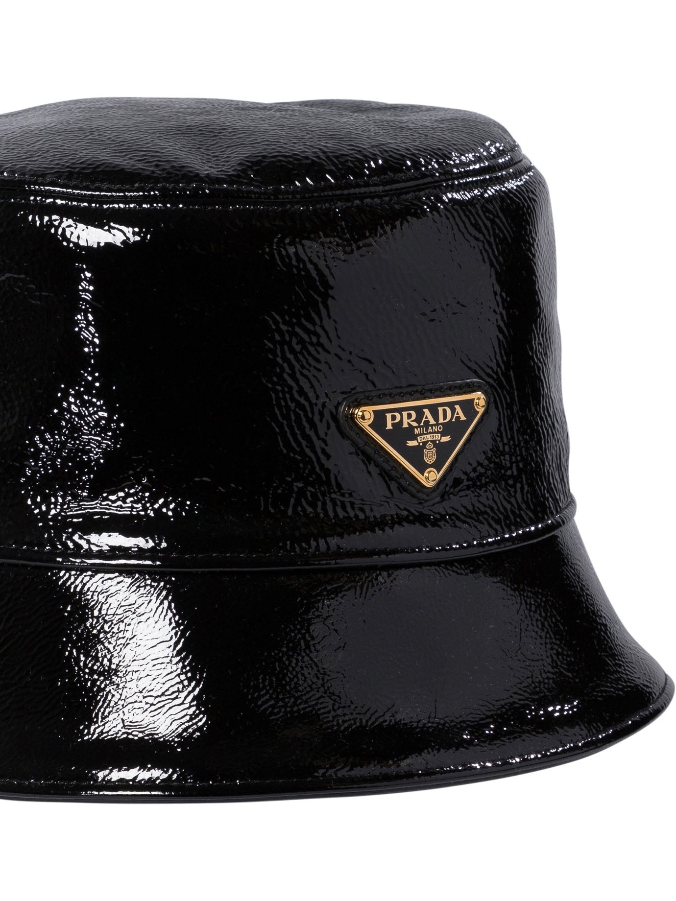 Prada Naplak Patent Leather Bucket Hat - 4