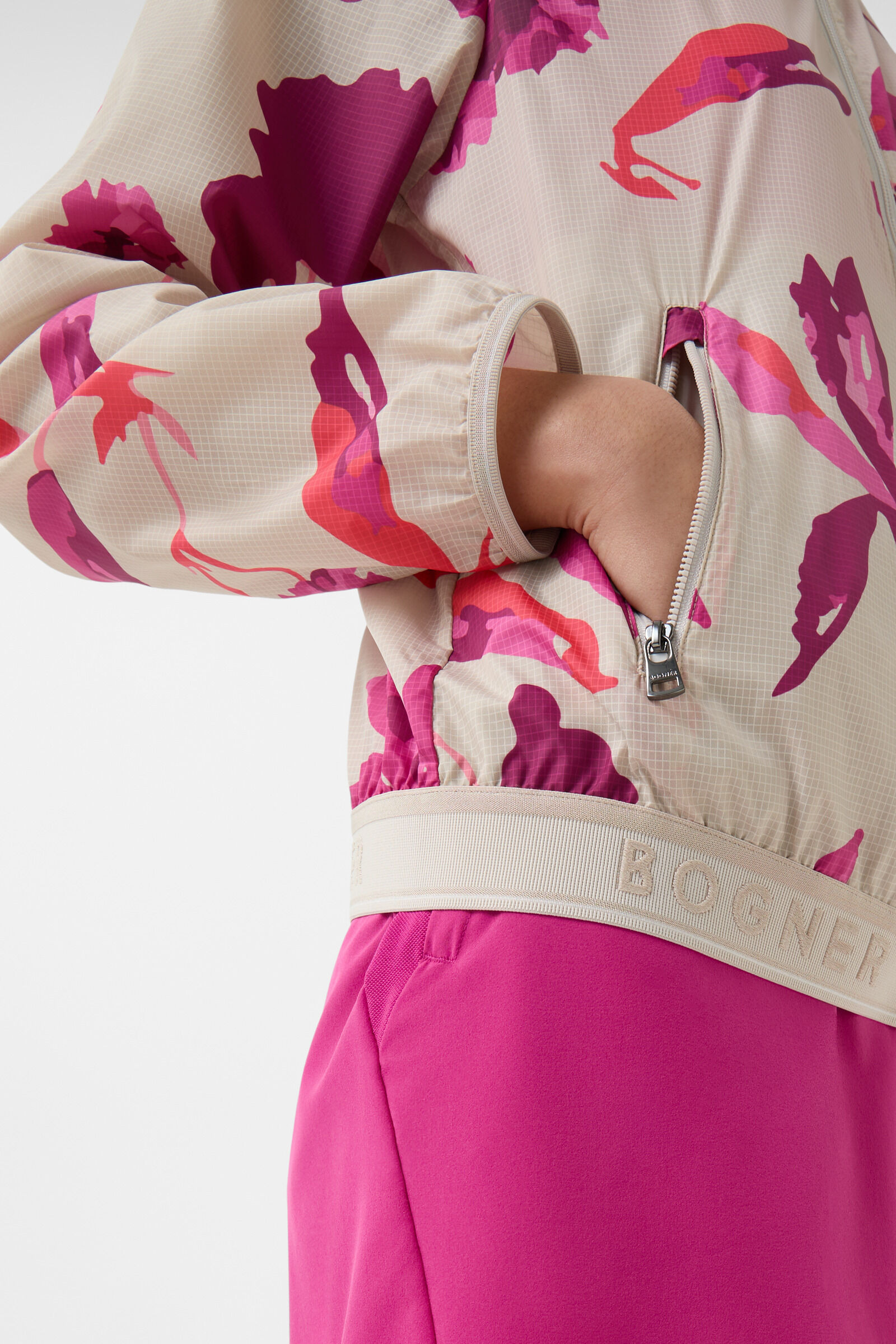 Sofie functional jacket in Beige/Pink - 7