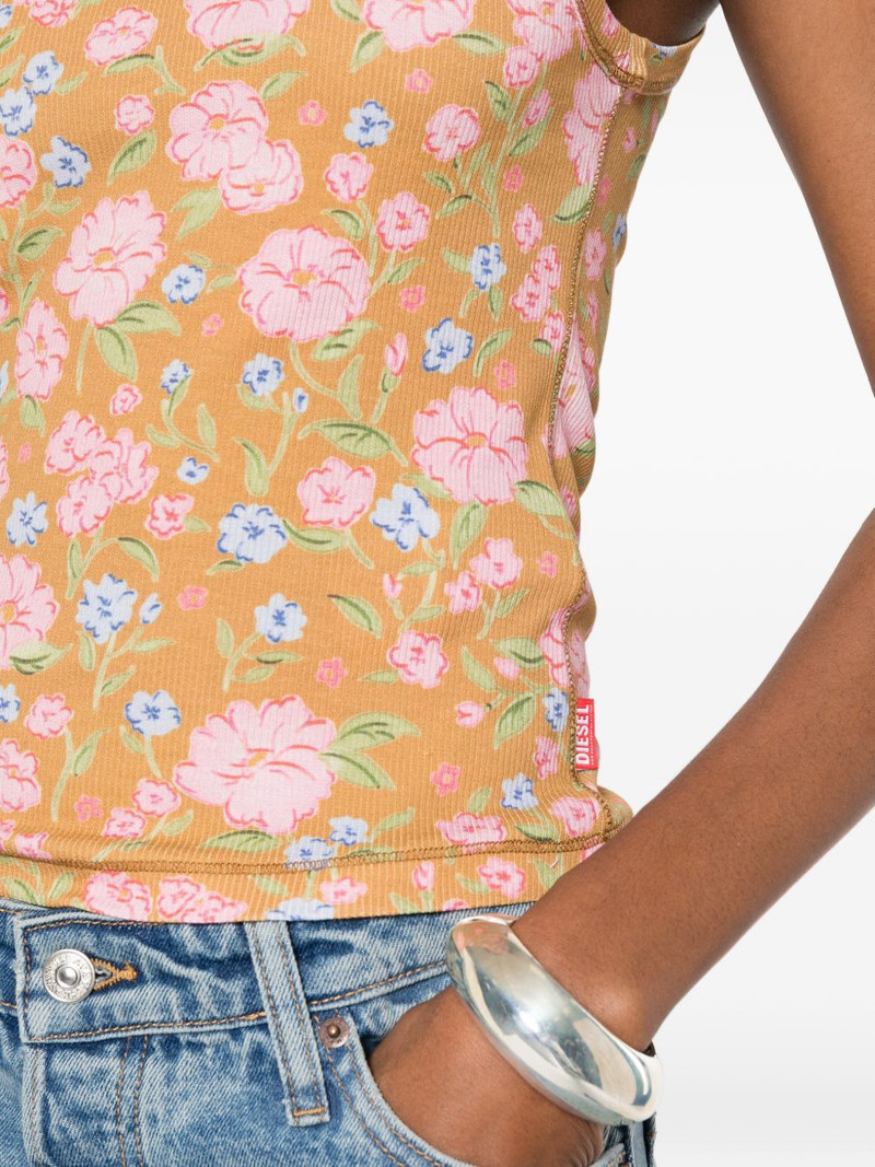 floral print ribbed top 5