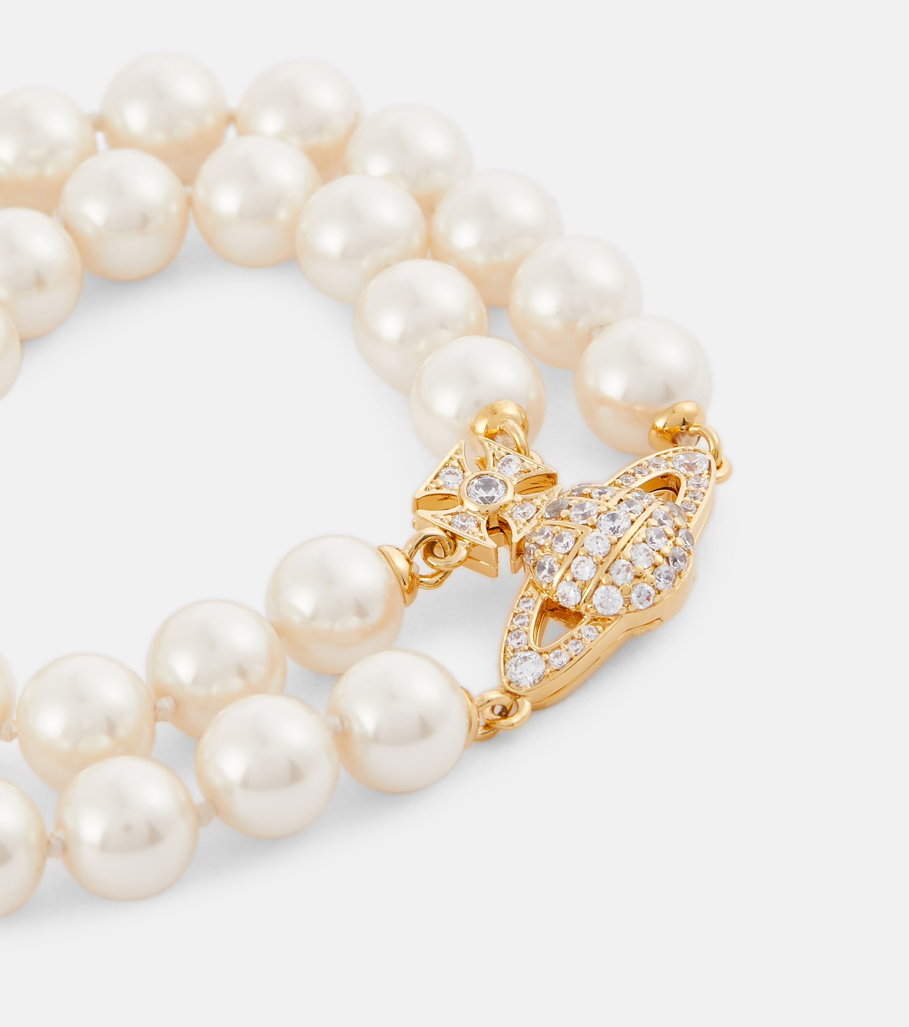 Graziella embellished faux pearl bracelet - 2