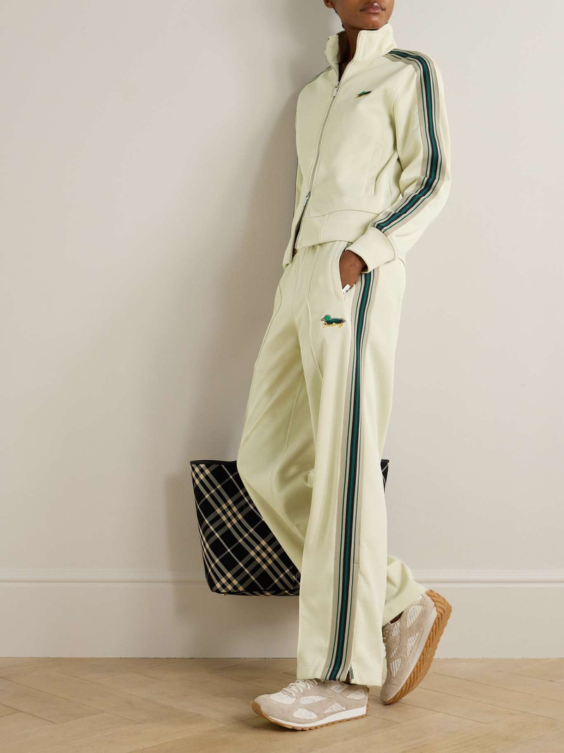 Burberry Embroidered striped jersey track pants outlook