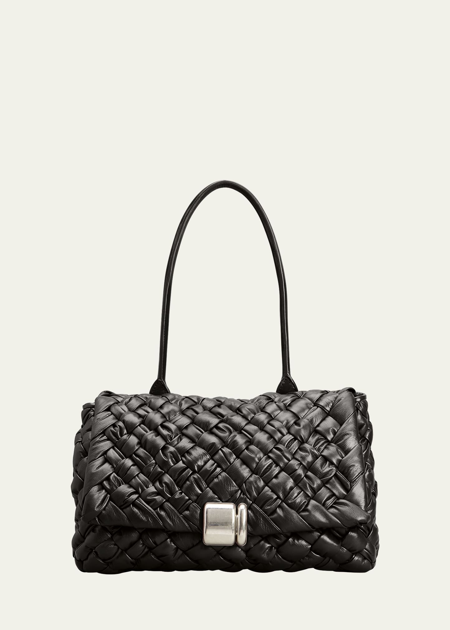 Small Intrecciato Padded Leather Shoulder Bag - 1