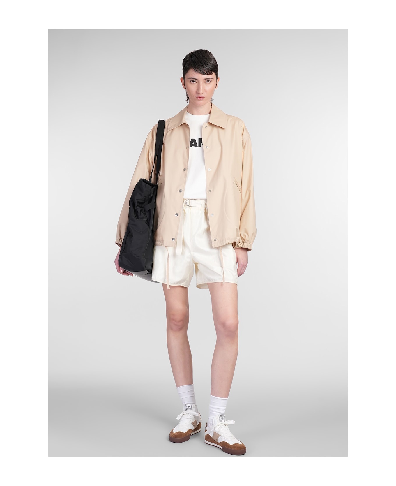 Trousers 256 Short Shorts In Beige Polyamide - 2