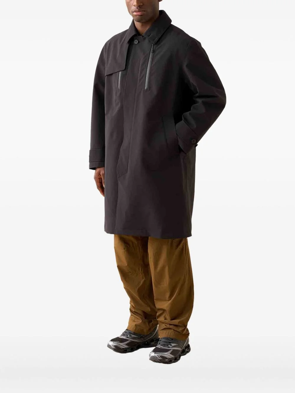 zip- detail coat - 1