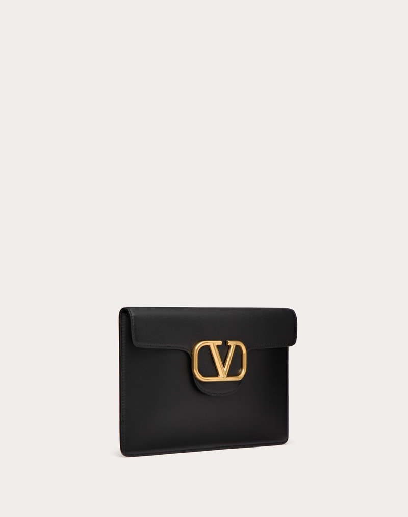 Valentino VALENTINO GARAVANI LOCÒ CALFSKIN CLUTCH BAG outlook