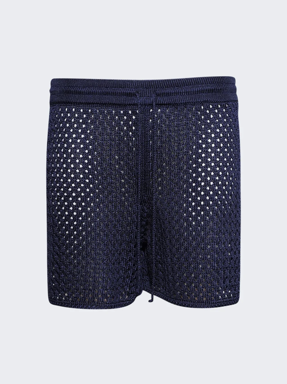 Sporty Perforated Short Navy - 1