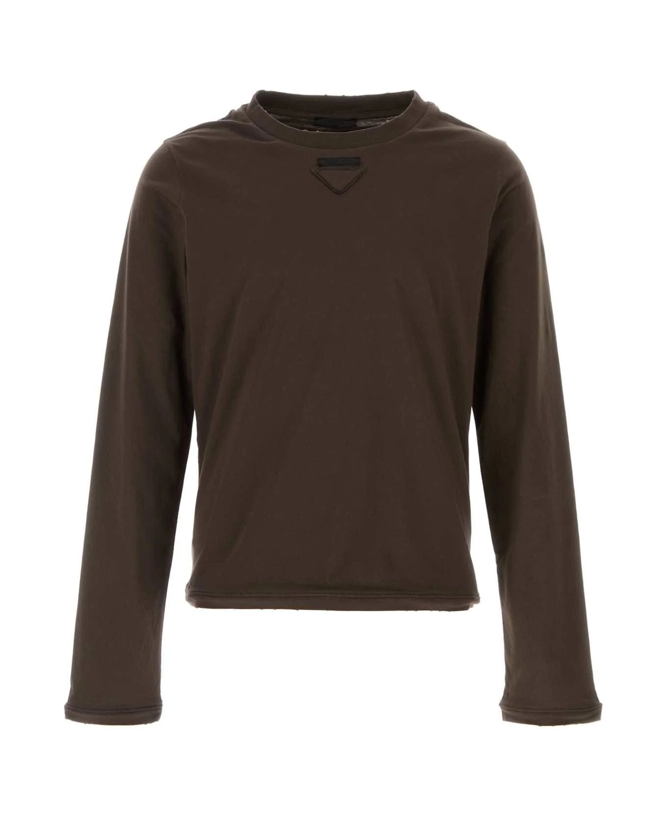Brown Cotton T-shirt - 1