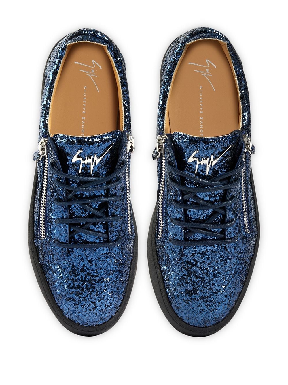 Frankie glitter low-top trainers  - 4