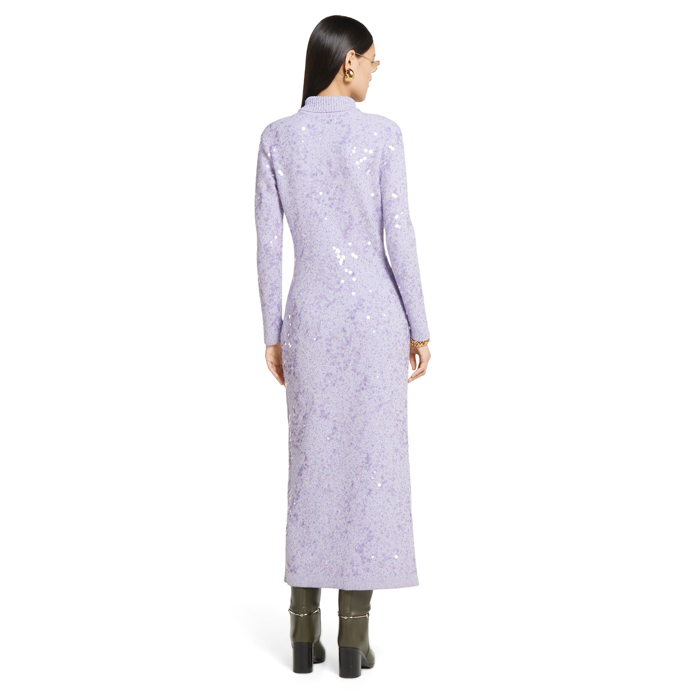 Embroidered sequin polo dress - 4