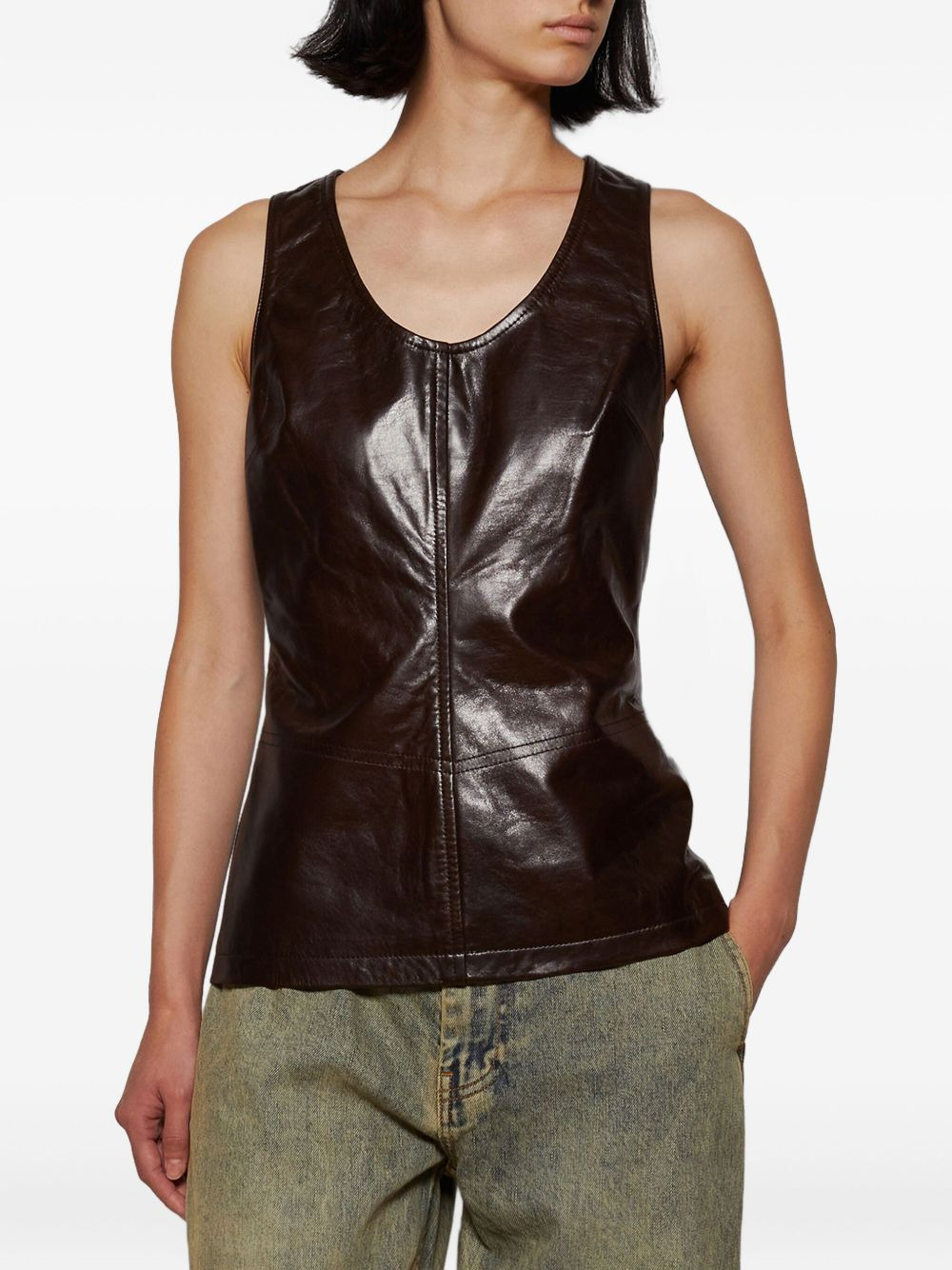 leather tank top - 3