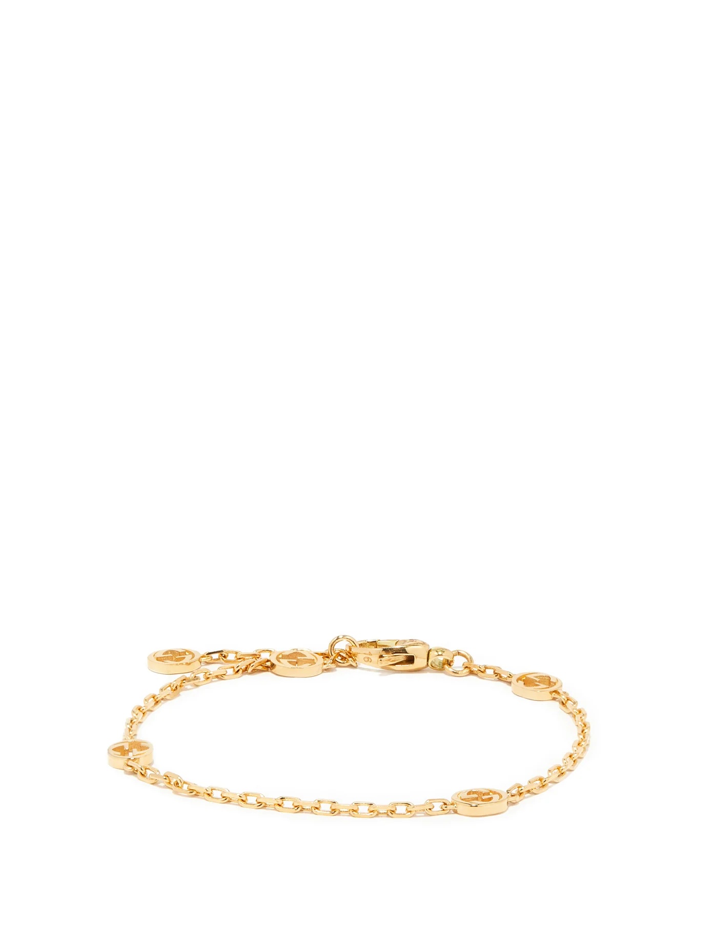 GG-logo 18kt gold chain-link bracelet - 1