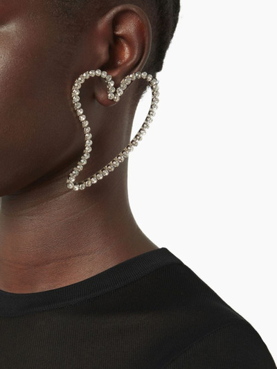NINA RICCI heart rhinestone-embellished earrings outlook