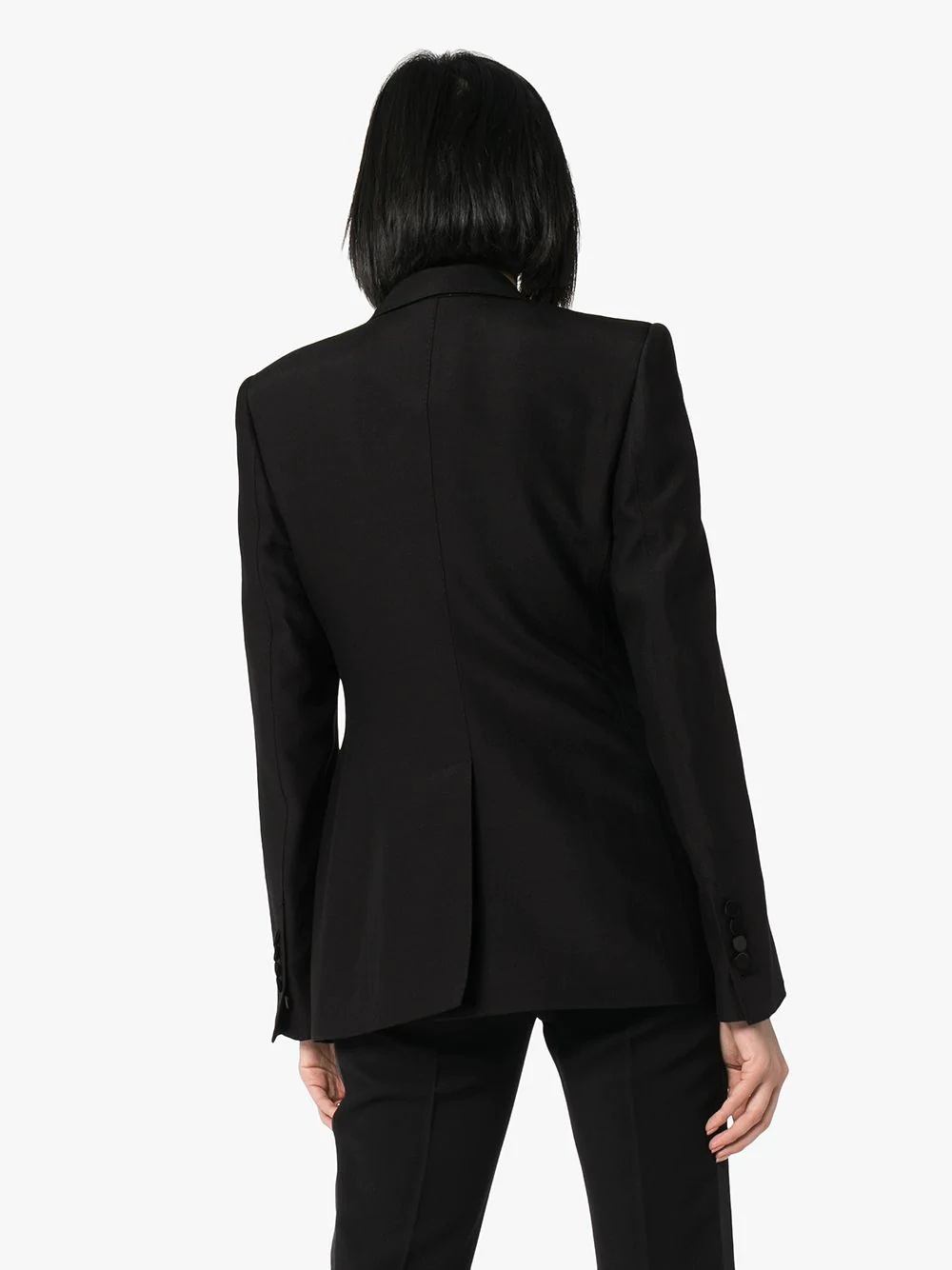 single-breasted tuxedo blazer - 4