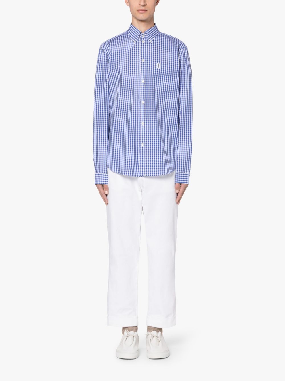 BLOOMSBURY BLUE CHECK COTTON SHIRT | GSC-107 - 2