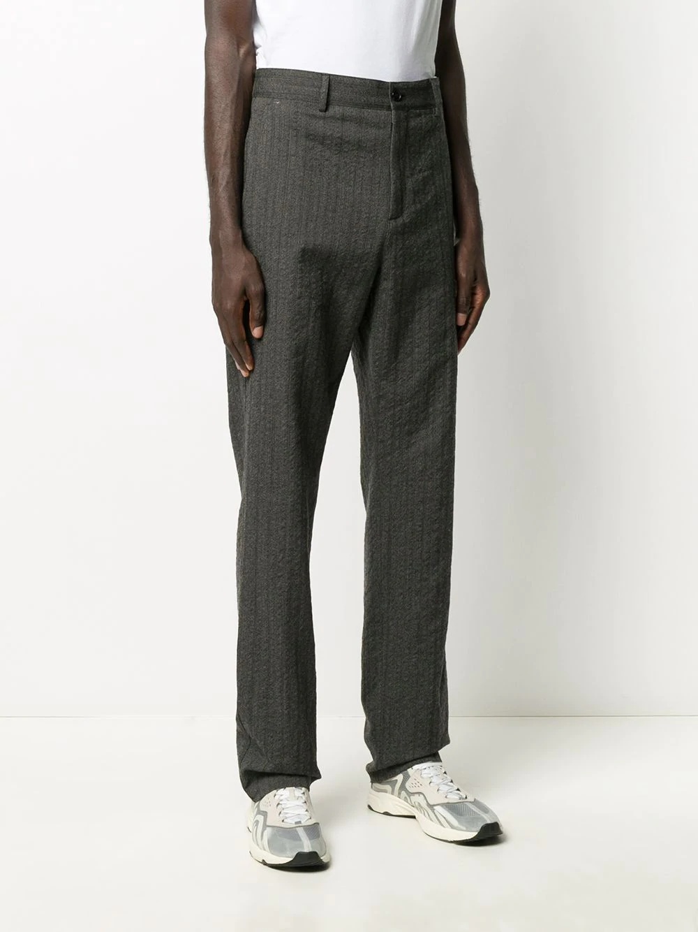 pinstripe suit trousers - 3