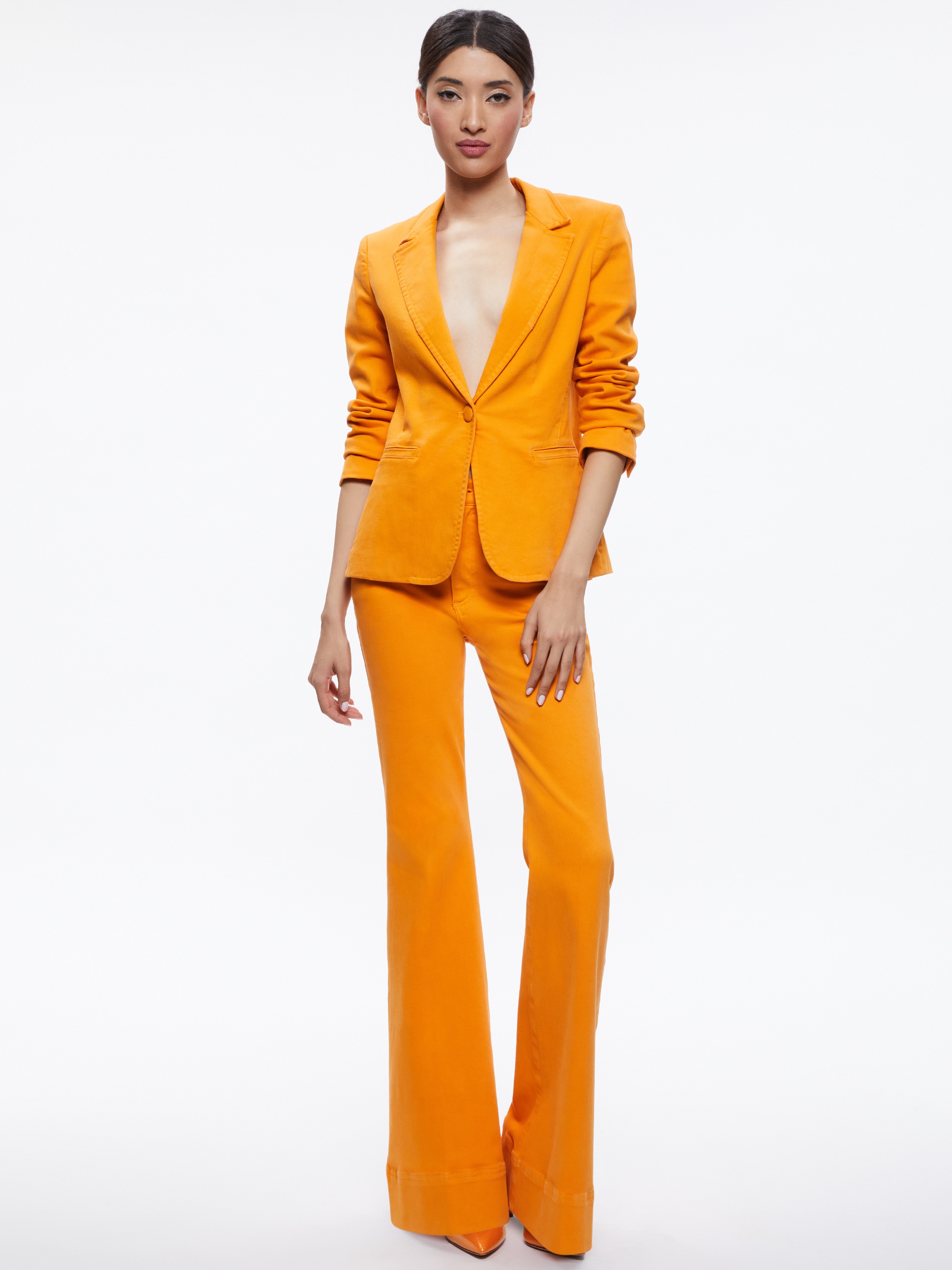 MACEY DENIM FITTED BLAZER - 6