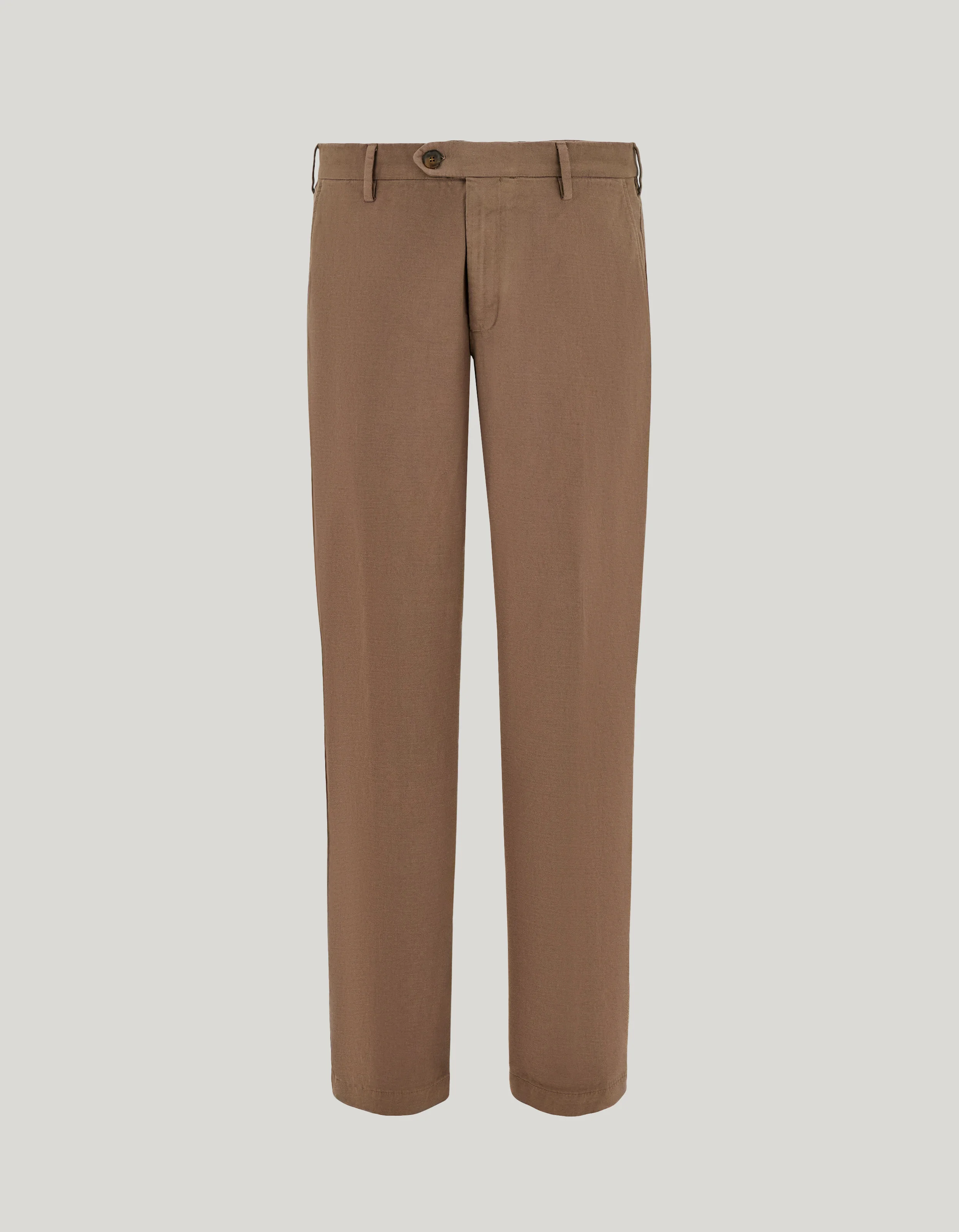 WALNUT COMFORT COTTON VELVET REGULAR-FIT CHINOS - 1