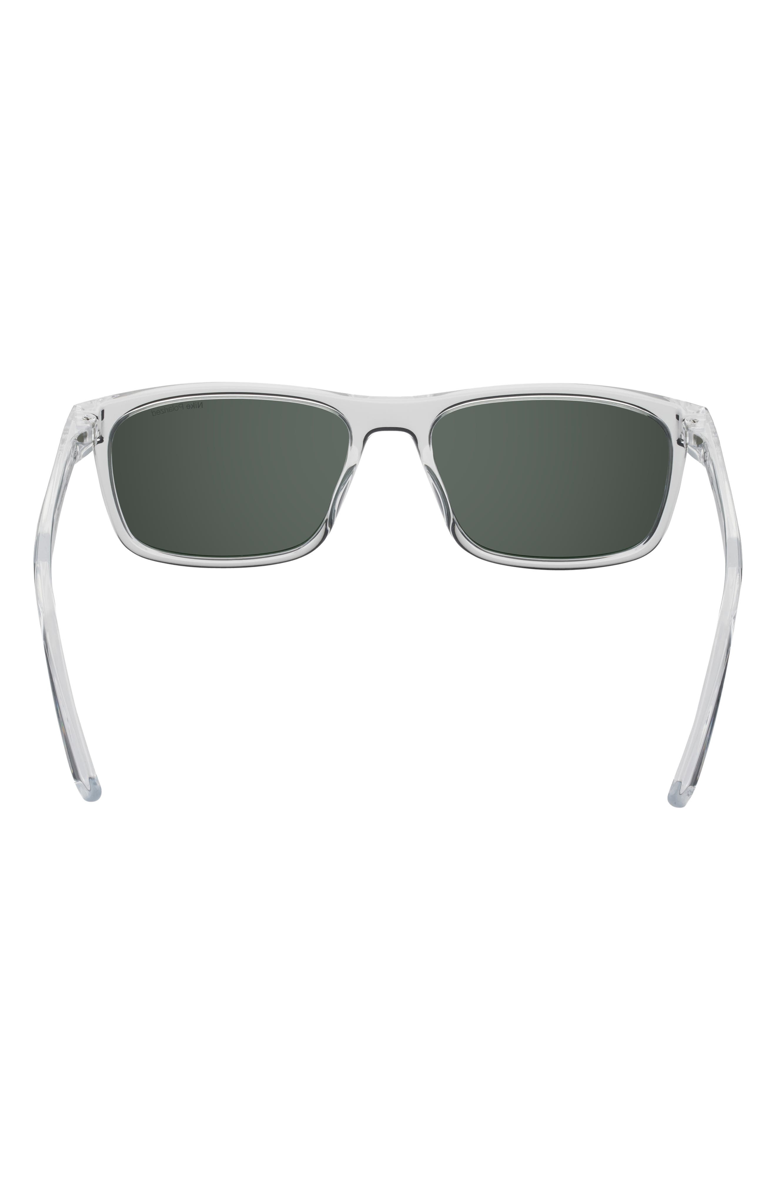 Nike Embar 56mm Polarized Square Sunglasses in Clear /Polar Green at Nordstrom - 7