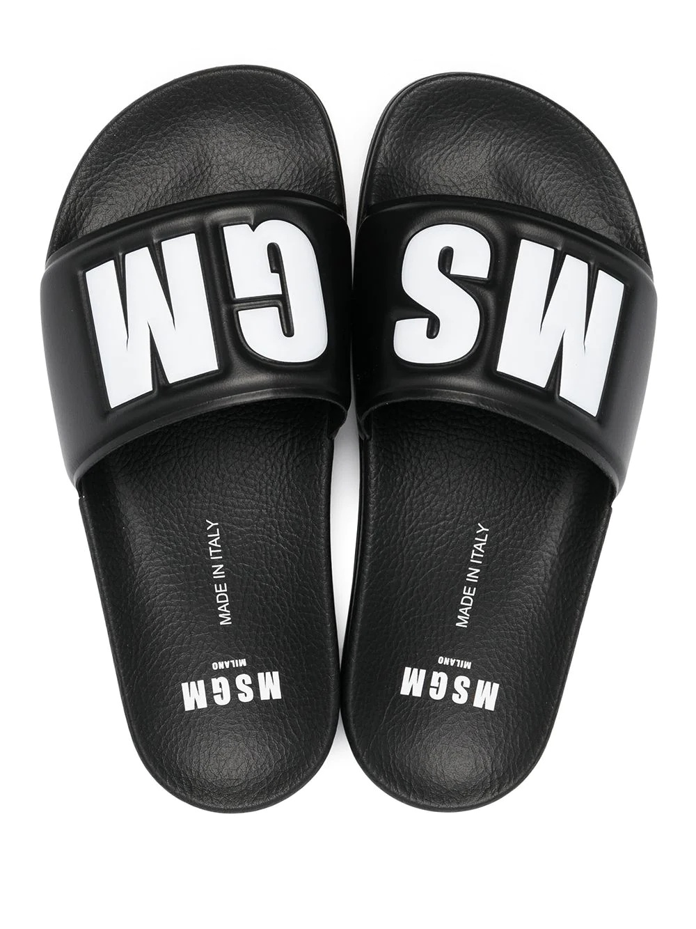 logo-embossed rubber slides - 7
