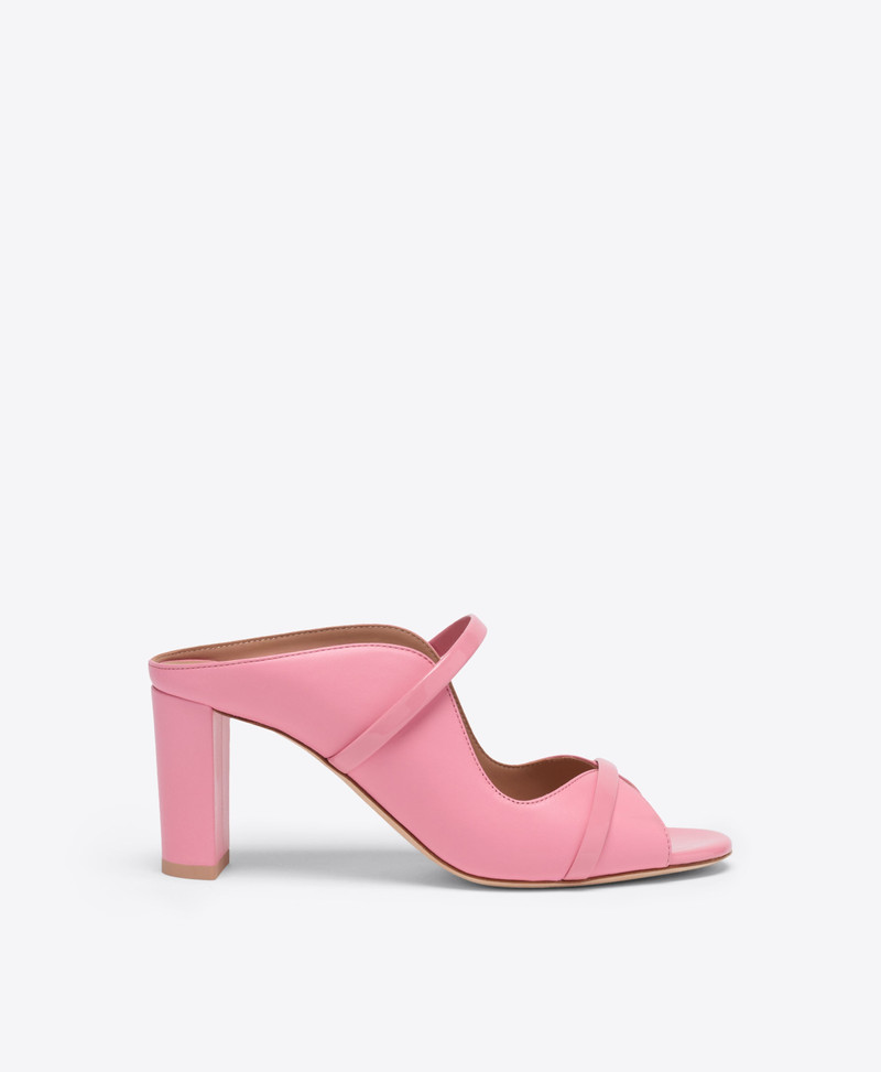 Norah 70 Pink Leather Heeled Sandals 1