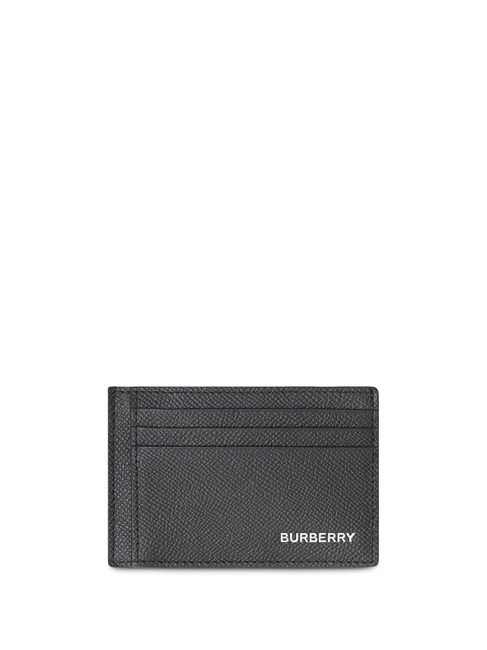 Grainy Leather Money Clip Card Case - 1