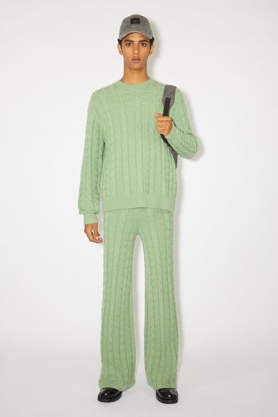 Acne Studios Cable wool trousers - Sage green outlook