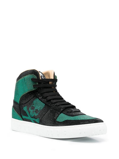 PHILIPP PLEIN Strass high-top sneakers outlook