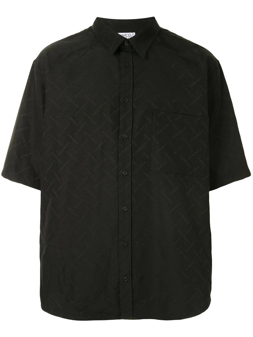 logo print shirt - 1