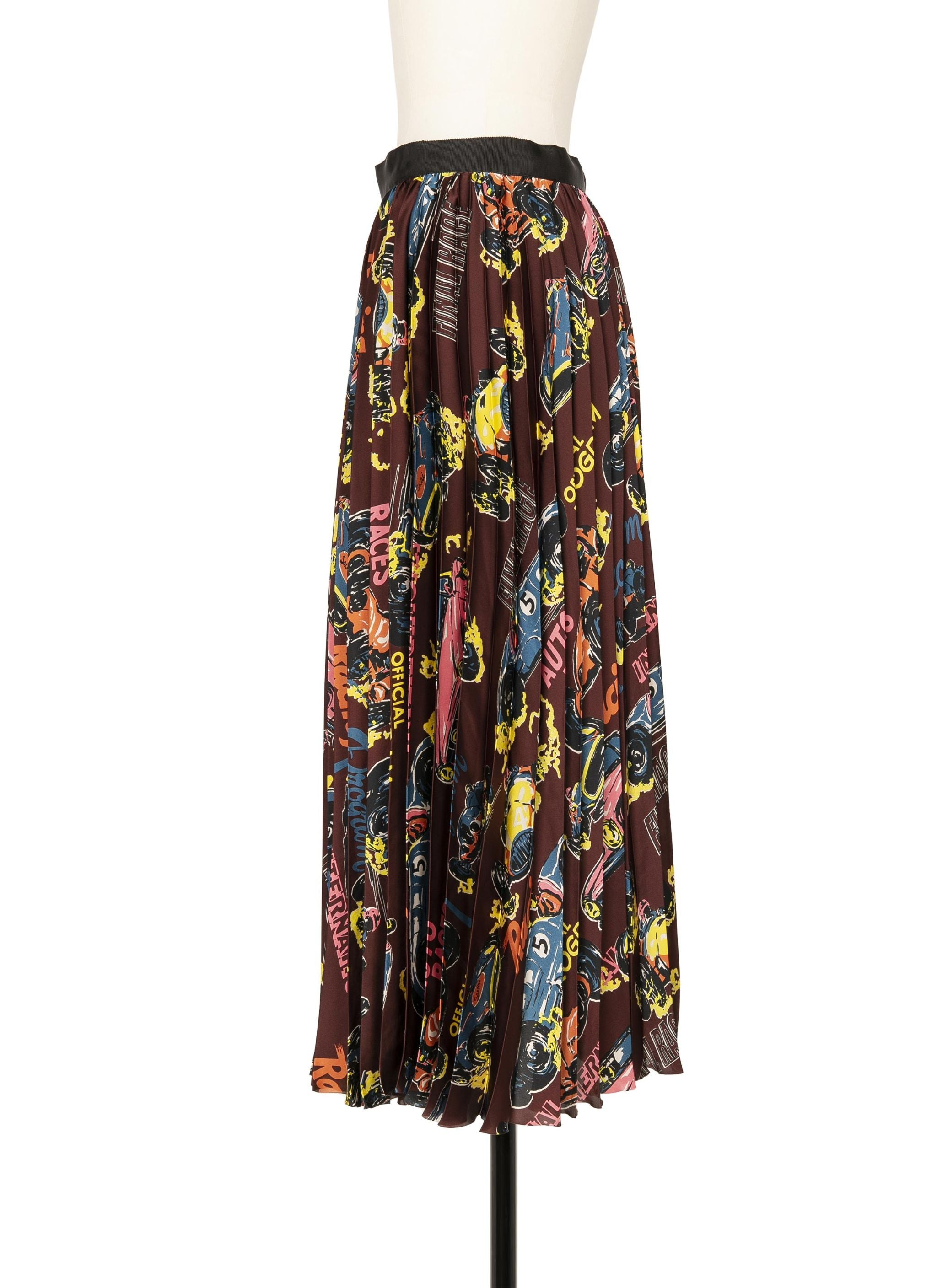 Car Race / Tropical Print Skirt - 2