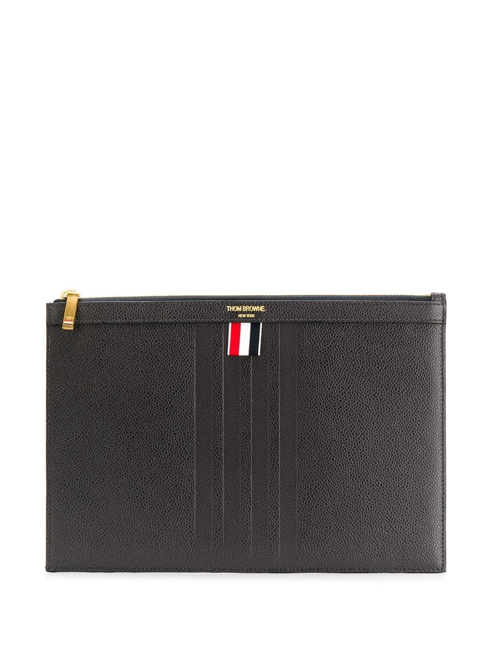 striped clutch bag - 1