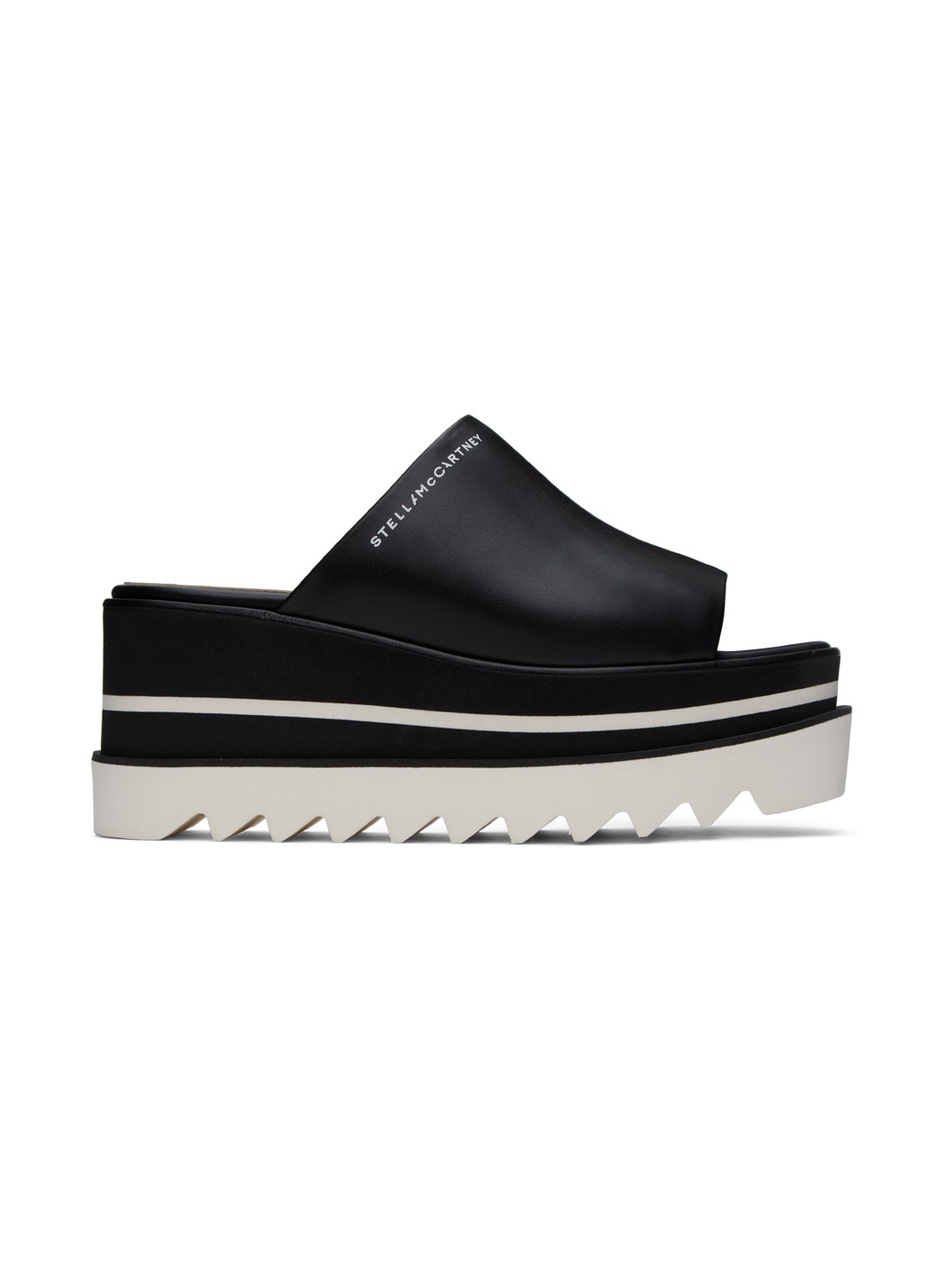 Black Sneak-Elyse Platform Mules - 1
