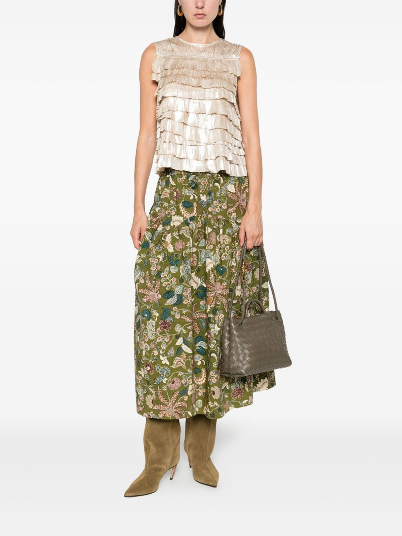 ULLA JOHNSON Rosen floral tie-waist skirt outlook