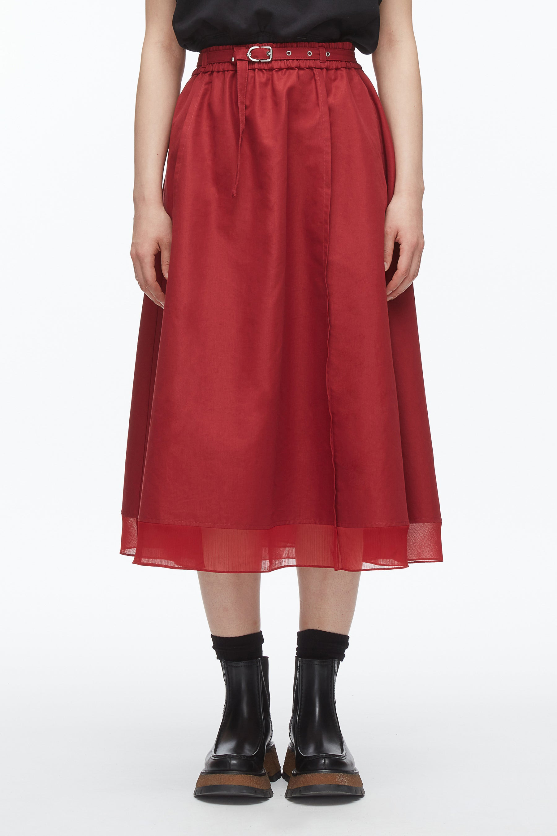 Belted Midi Skirt - 3