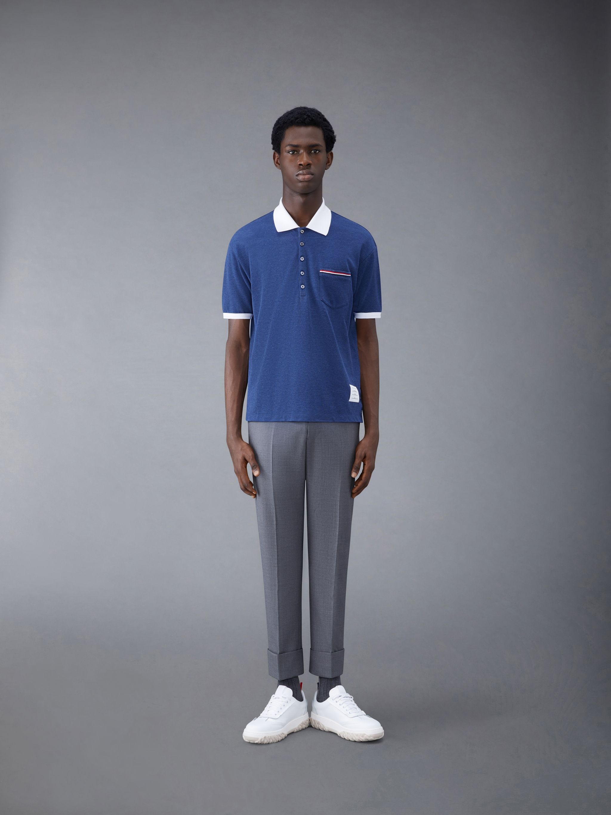 Solid Fine Pique Oversized Short Sleeve Polo - 3