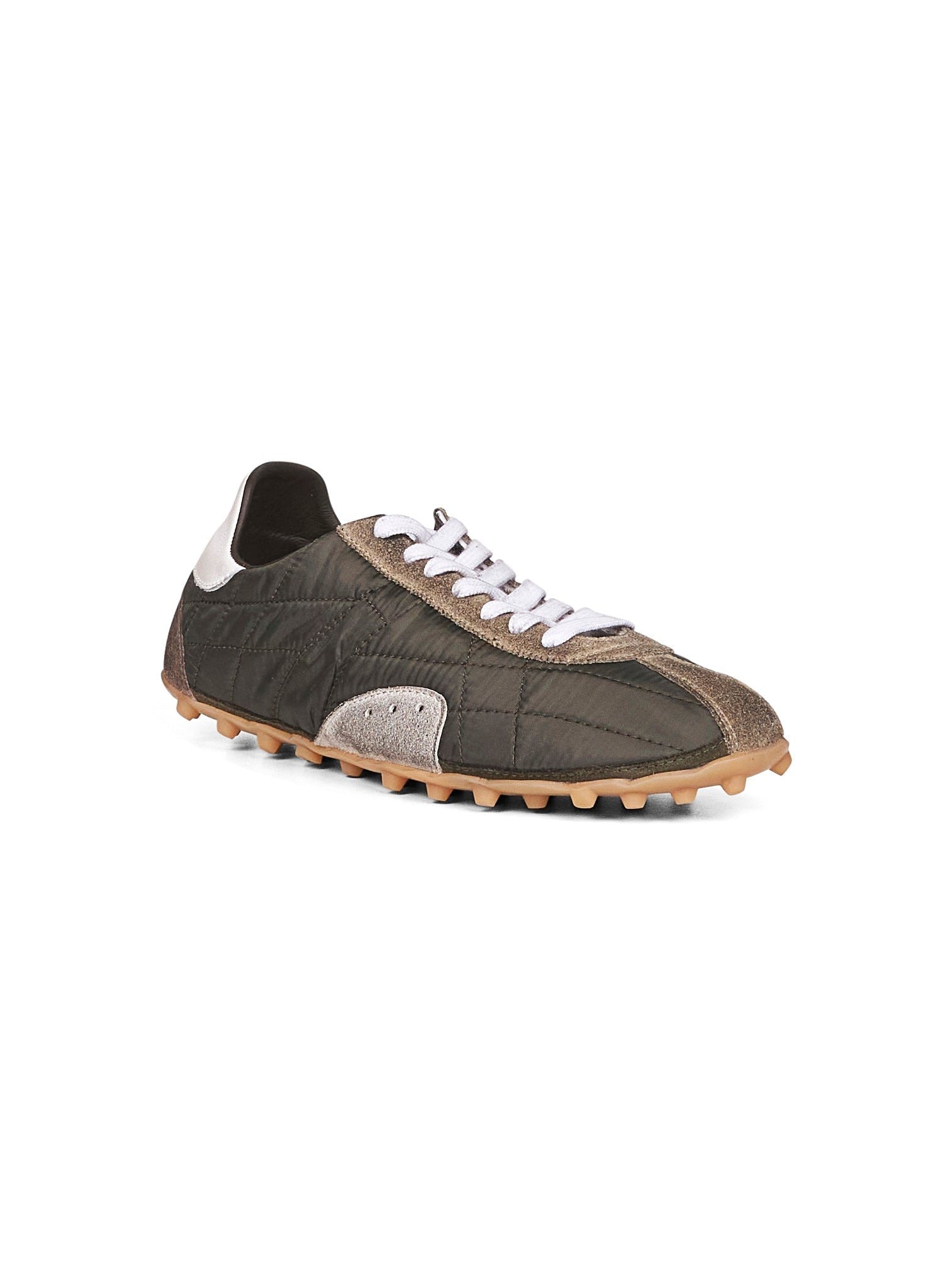 Maison Margiela Women Green Nylon And Leather Sprinters Sneakers - 2