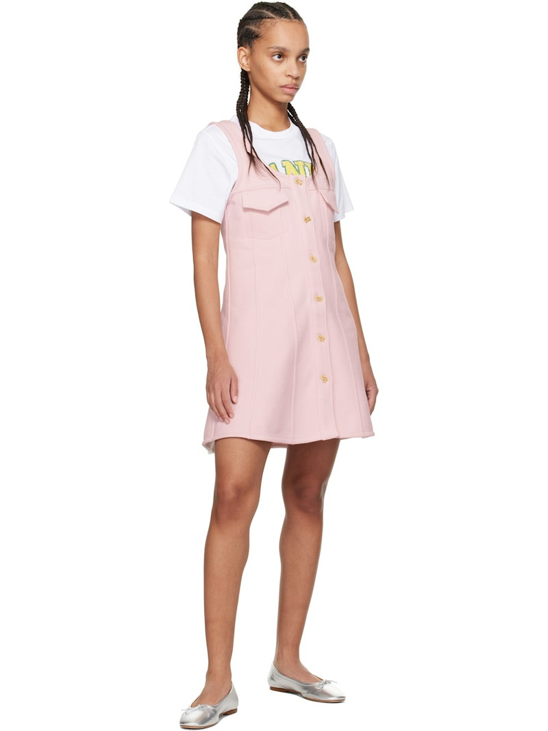 GANNI Pink Button-Up Minidress outlook