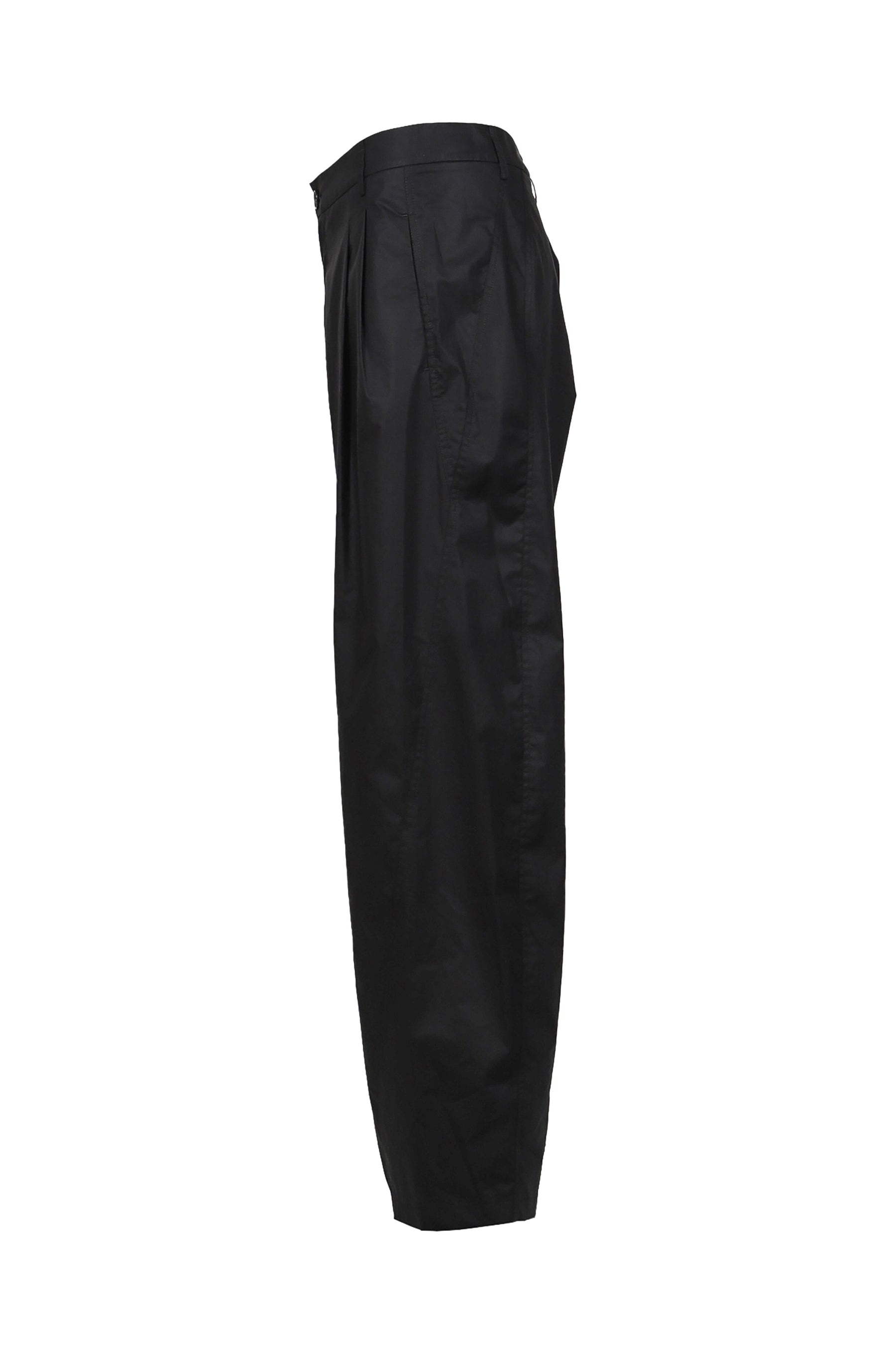 PEARL ADORNED WIDE-LEG PANTS / BLK - 3