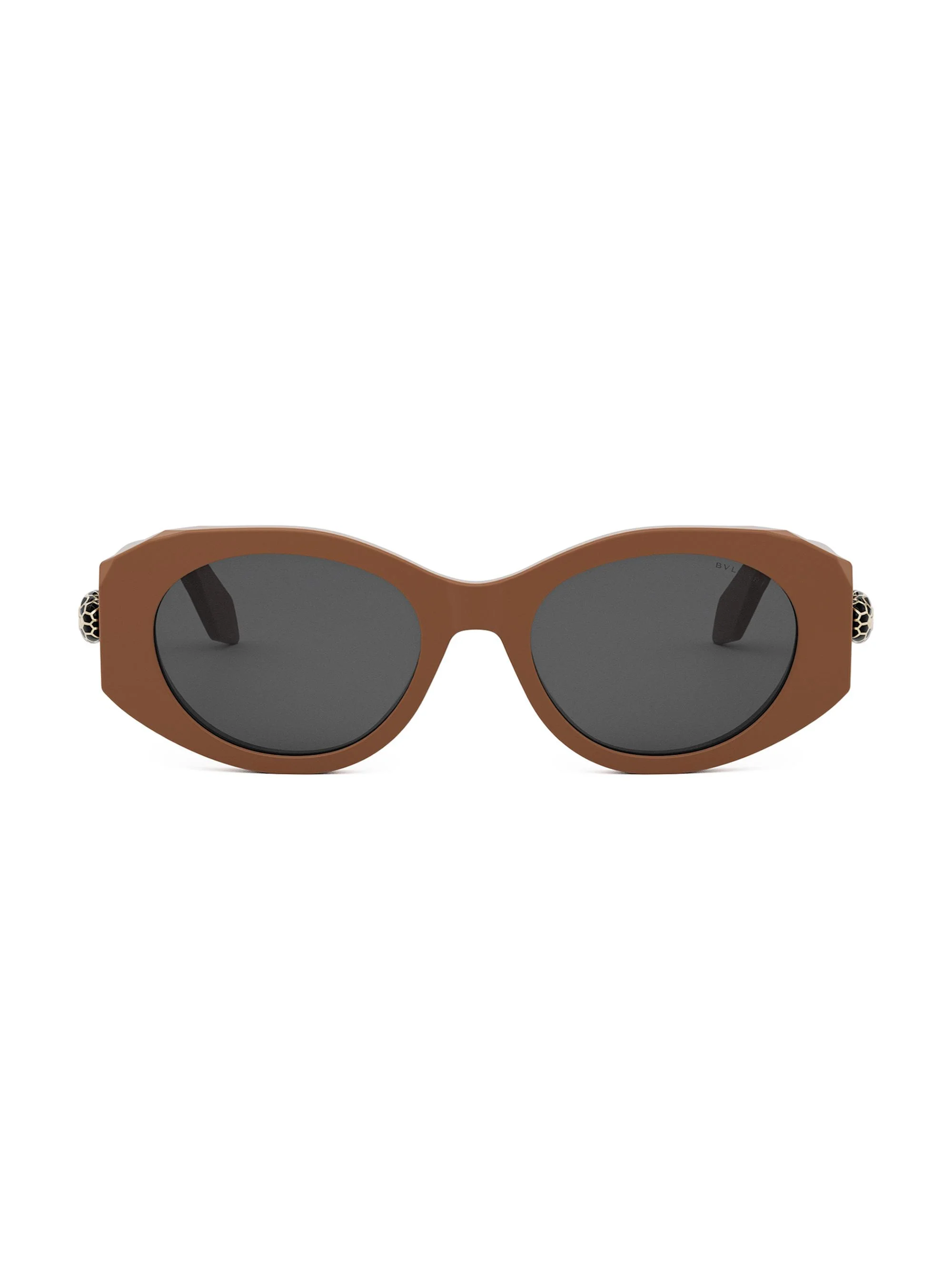 Women's Serpenti Forever 52MM Oval Sunglasses - Light Brown Smoke - 1
