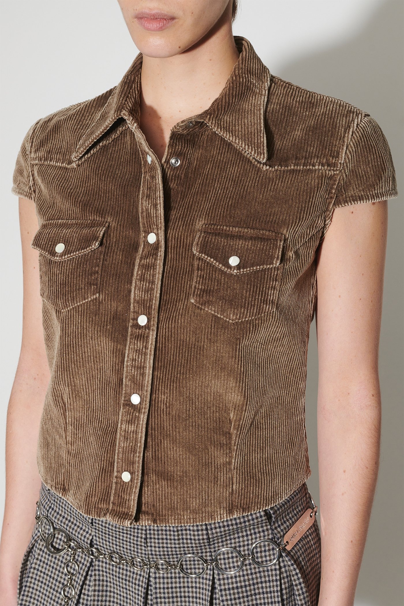 Daisy Shirt Shortsleeve Brown Enzyme Cord - 6