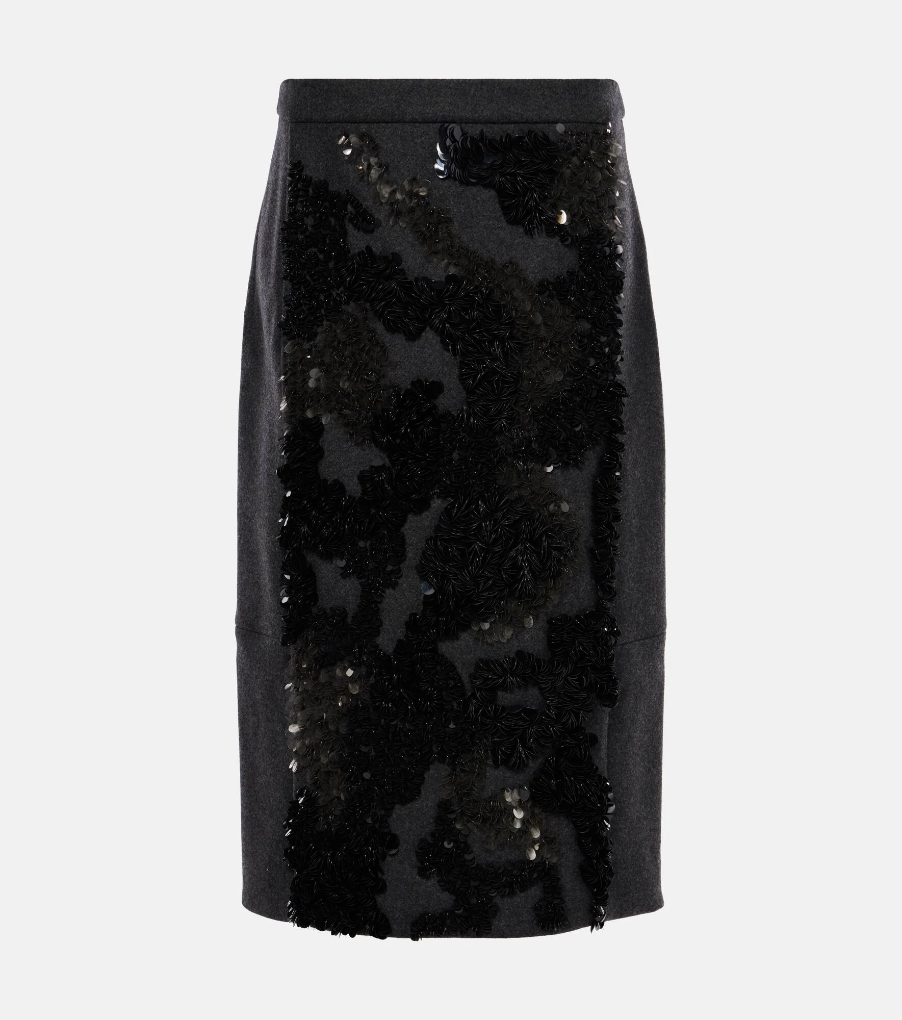 Sequined wool-blend midi skirt - 1