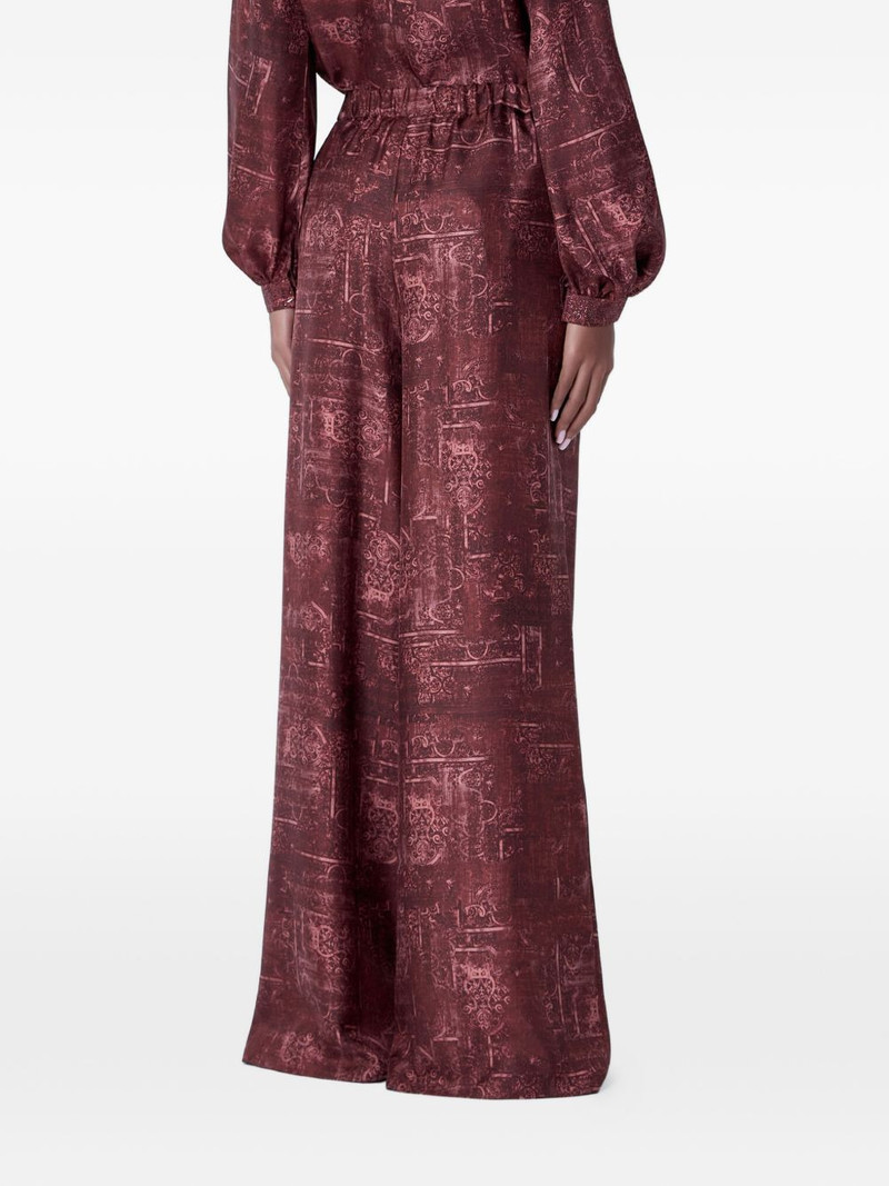 Max Mara printed silk trousers outlook
