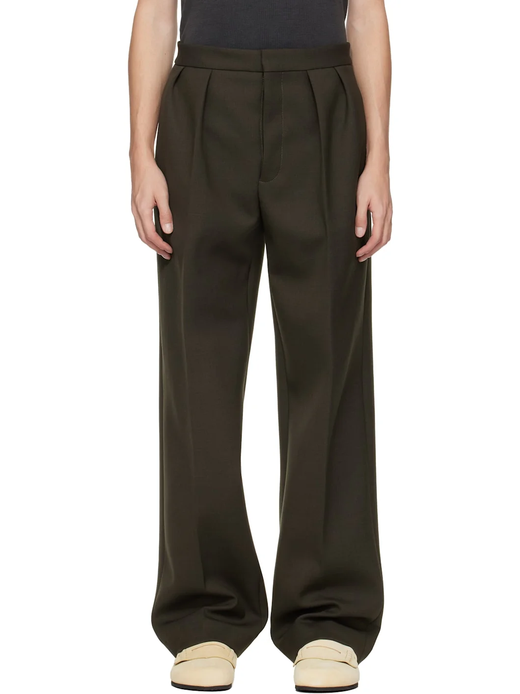 Khaki 'The Citta' Trousers - 1