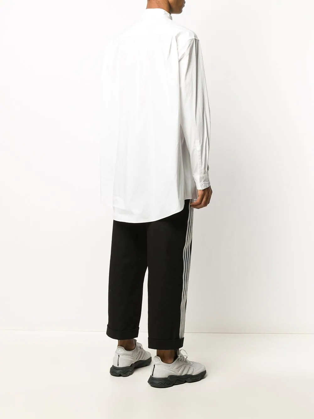 asymmetric-pockets oversized shirt - 4