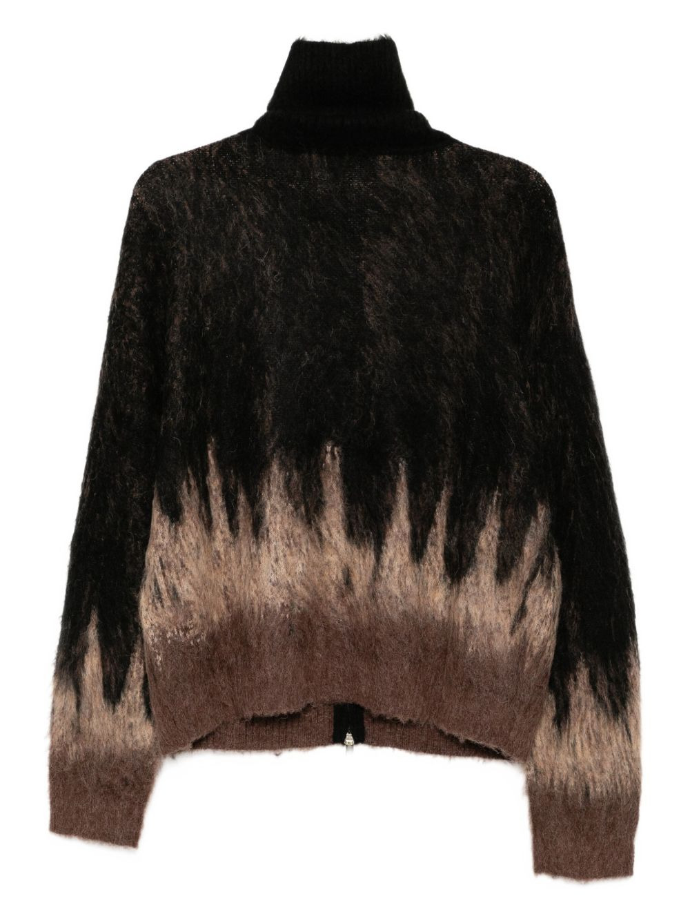 gradient zipped cardigan - 2