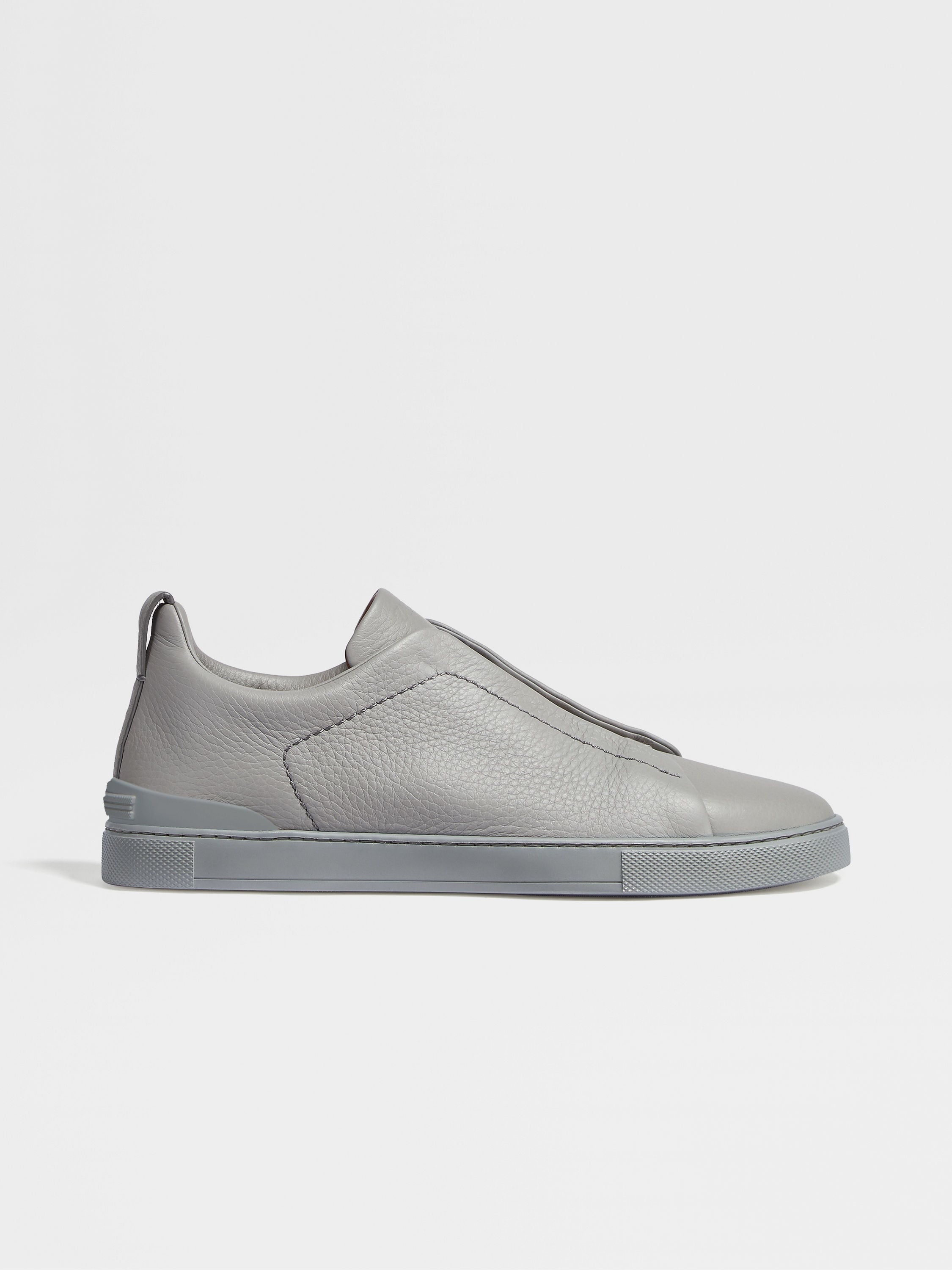 GREY MÉLANGE DEERSKIN TRIPLE STITCH™ SNEAKERS - 4