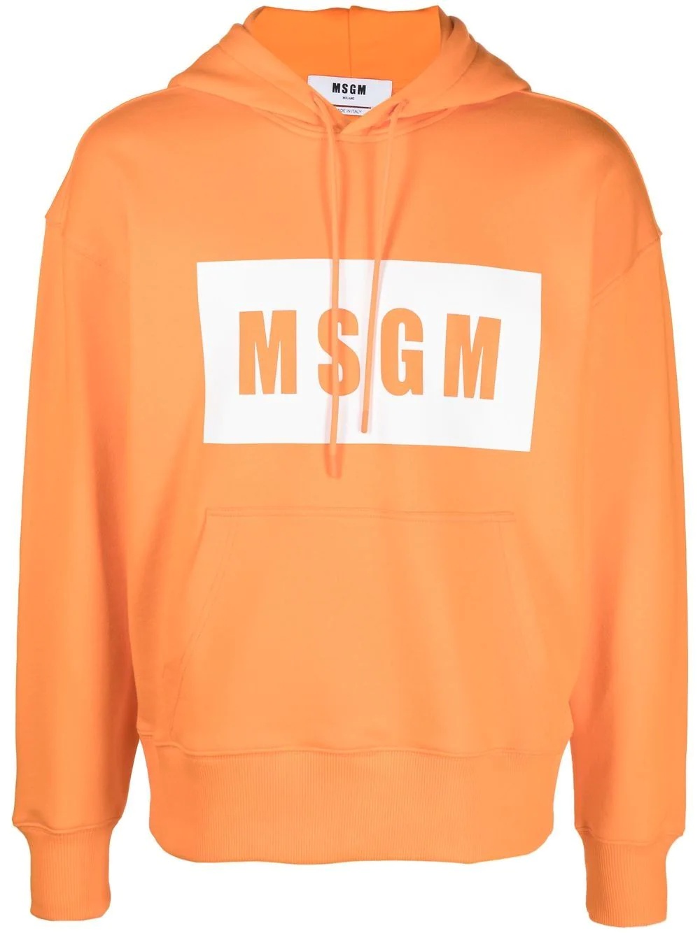 logo-print drawstring hoodie - 1