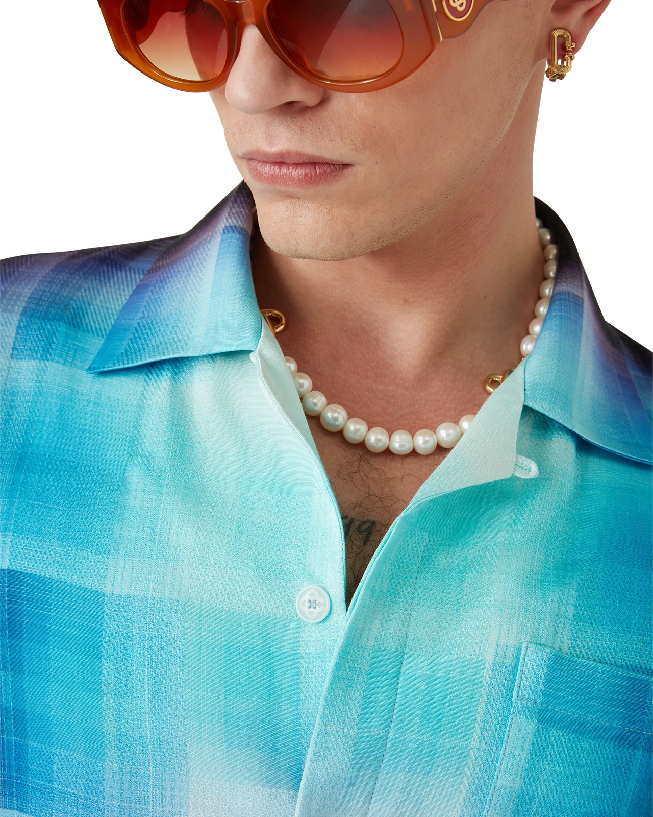Gradient Check Shirt | Casablanca Paris - 9